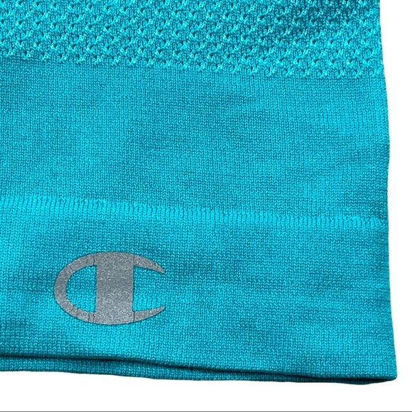 Champion Gear 📌 size medium teal blue textured stretchy athletic wear tank top - Picture 2 of 5